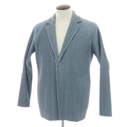 【中古】オム プリッセ イッセイミヤケ HOMME PLISSE ISSEY MIYAKE 2025年秋冬 ポリエステル系 プリーツ 2B カジュアルジャケット スモークブルー【 表記なし（L位） 】【 状態ランクA 】【 メンズ 】