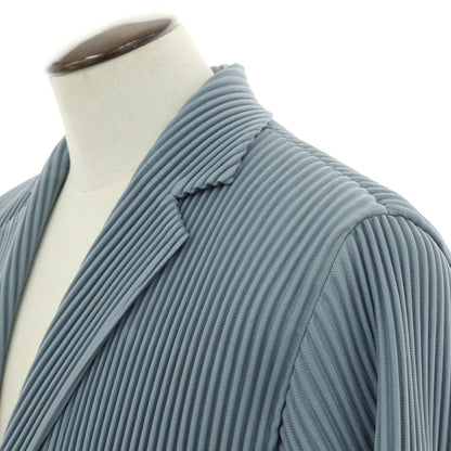【中古】オム プリッセ イッセイミヤケ HOMME PLISSE ISSEY MIYAKE 2025年秋冬 ポリエステル系 プリーツ 2B カジュアルジャケット スモークブルー【 表記なし（L位） 】【 状態ランクA 】【 メンズ 】
