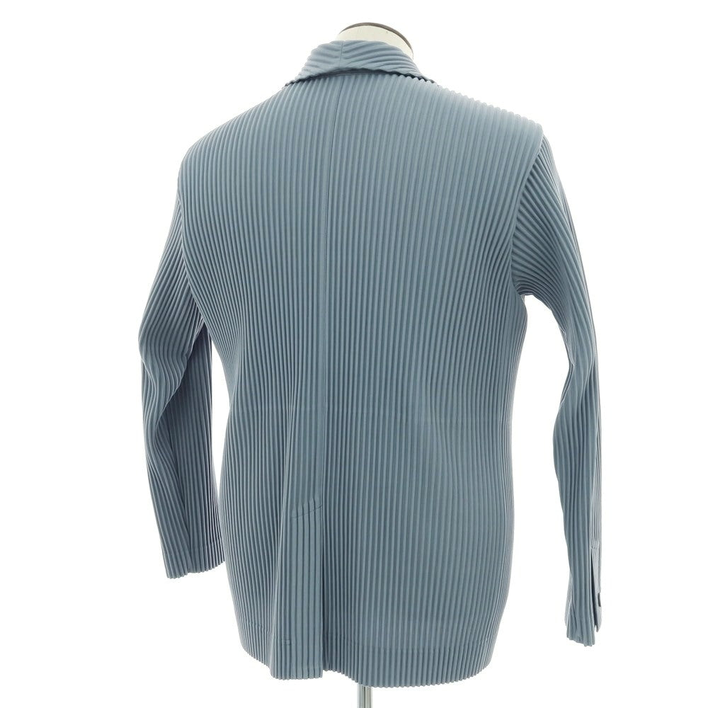 【中古】オム プリッセ イッセイミヤケ HOMME PLISSE ISSEY MIYAKE 2025年秋冬 ポリエステル系 プリーツ 2B カジュアルジャケット スモークブルー【 表記なし（L位） 】【 状態ランクA 】【 メンズ 】