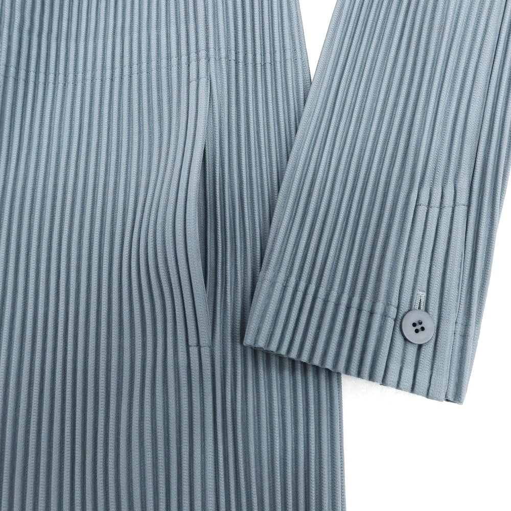 【中古】オム プリッセ イッセイミヤケ HOMME PLISSE ISSEY MIYAKE 2025年秋冬 ポリエステル系 プリーツ 2B カジュアルジャケット スモークブルー【 表記なし（L位） 】【 状態ランクA 】【 メンズ 】