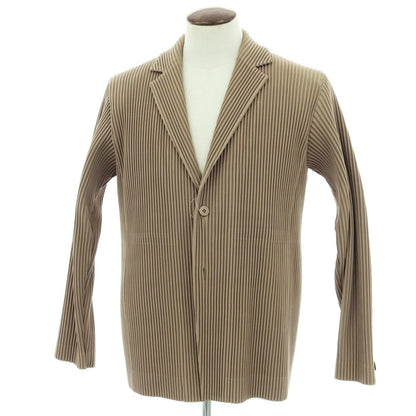 【中古】オム プリッセ イッセイミヤケ HOMME PLISSE ISSEY MIYAKE 2025年秋冬 ポリエステル系 プリーツ 2B カジュアルジャケット カーキ【 表記なし（L位） 】【 状態ランクA 】【 メンズ 】