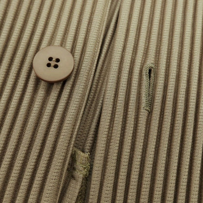 【中古】オム プリッセ イッセイミヤケ HOMME PLISSE ISSEY MIYAKE 2025年秋冬 ポリエステル系 プリーツ 2B カジュアルジャケット カーキ【 表記なし（L位） 】【 状態ランクA 】【 メンズ 】