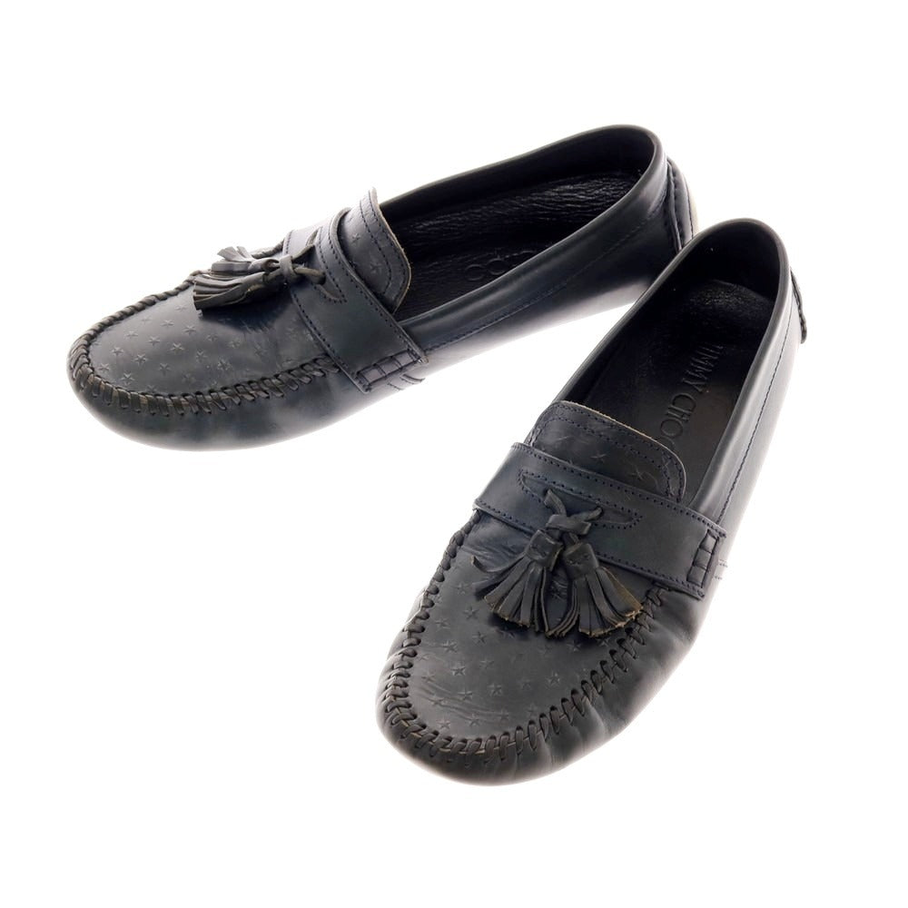 【中古】ジミーチュウ JIMMY CHOO タッセル ドライビングシューズ ダークネイビー【 42 】【 状態ランクC 】【 メンズ 】