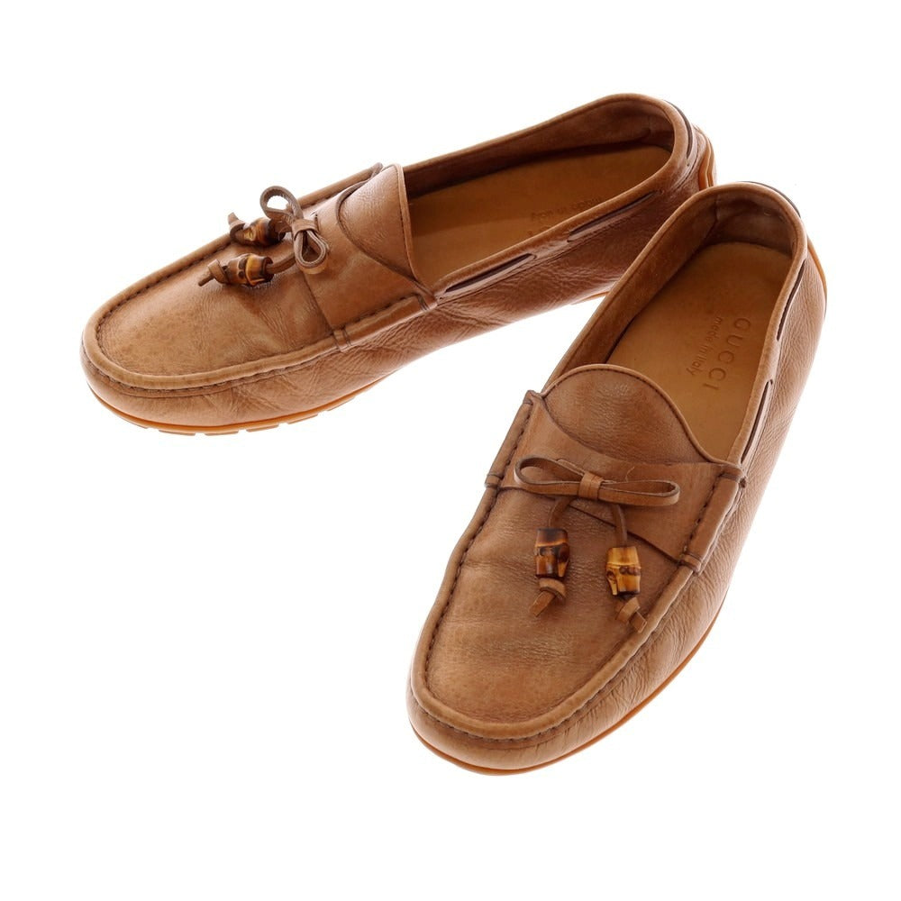 【中古】グッチ GUCCI タッセル ドライビングシューズ ブラウン【 8 】【 状態ランクC 】【 メンズ 】