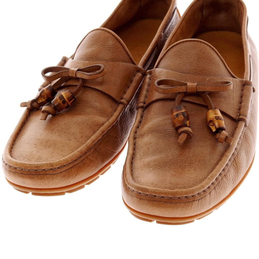 【中古】グッチ GUCCI タッセル ドライビングシューズ ブラウン【 8 】【 状態ランクC 】【 メンズ 】