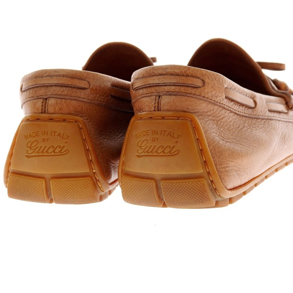 【中古】グッチ GUCCI タッセル ドライビングシューズ ブラウン【 8 】【 状態ランクC 】【 メンズ 】