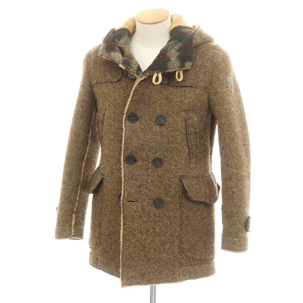 【中古】エルビーエム1911 L.B.M.1911 アクリルニット ダッフルコート ブラウン【 44 】【 状態ランクB 】【 メンズ 】