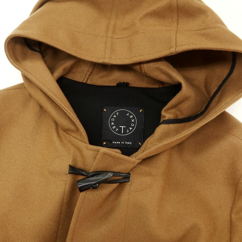 【中古】ティージャケット T-JACKET ウールナイロンカシミヤ ダッフルコート キャメルブラウン【サイズS】【 状態ランクB 】【 メンズ 】[BPD]