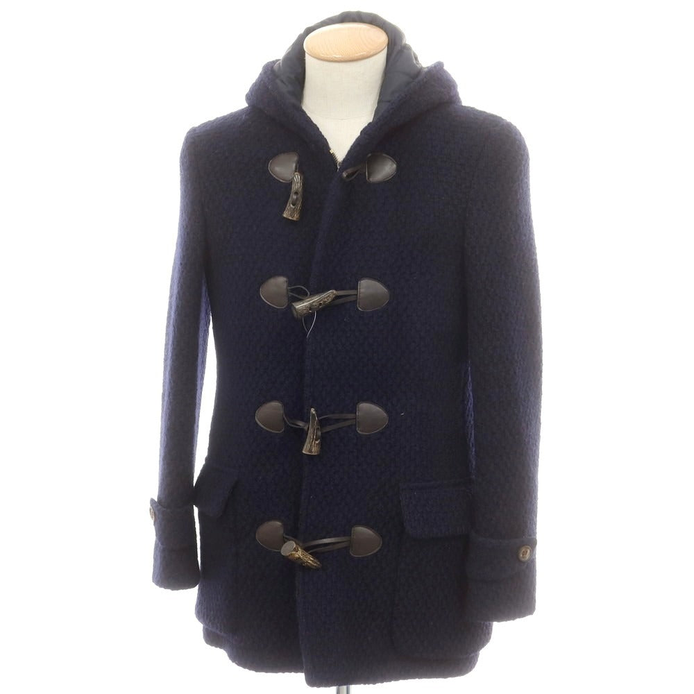 【中古】イレブンティ eleventy ウールニット ダッフルコート ネイビー【 42 】【 状態ランクC 】【 メンズ 】
