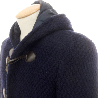 【中古】イレブンティ eleventy ウールニット ダッフルコート ネイビー【 42 】【 状態ランクC 】【 メンズ 】