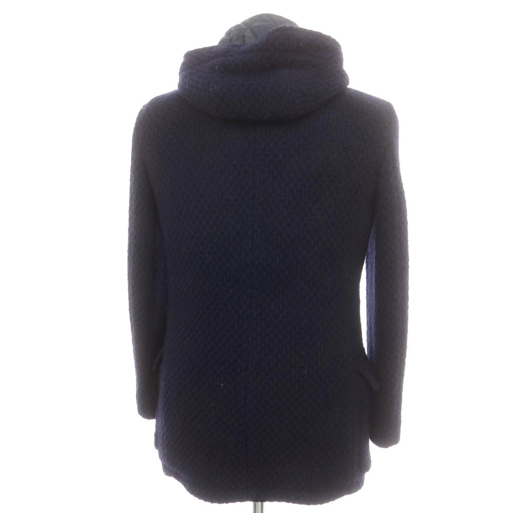 【中古】イレブンティ eleventy ウールニット ダッフルコート ネイビー【 42 】【 状態ランクC 】【 メンズ 】