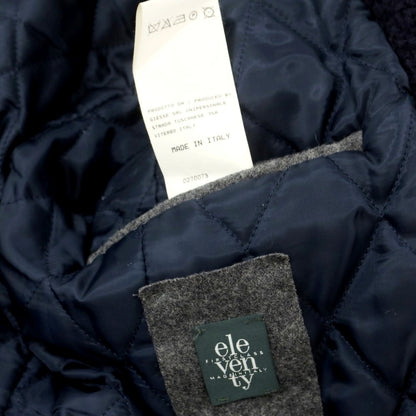 【中古】イレブンティ eleventy ウールニット ダッフルコート ネイビー【 42 】【 状態ランクC 】【 メンズ 】