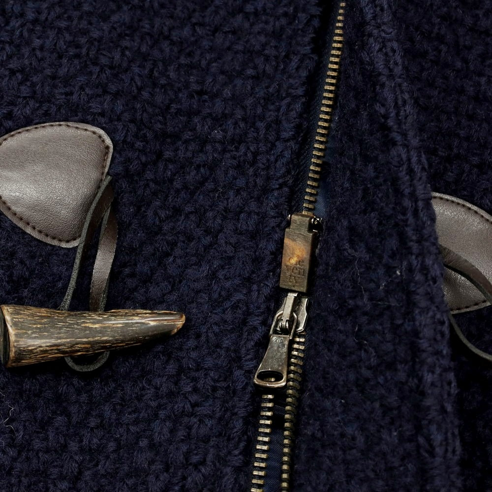 【中古】イレブンティ eleventy ウールニット ダッフルコート ネイビー【 42 】【 状態ランクC 】【 メンズ 】