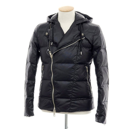 【中古】エーケーエム エイケイエム AKM ナイロン フーデッド ダウンジャケット ブルゾン ブラック【 M 】【 状態ランクB 】【 メンズ 】