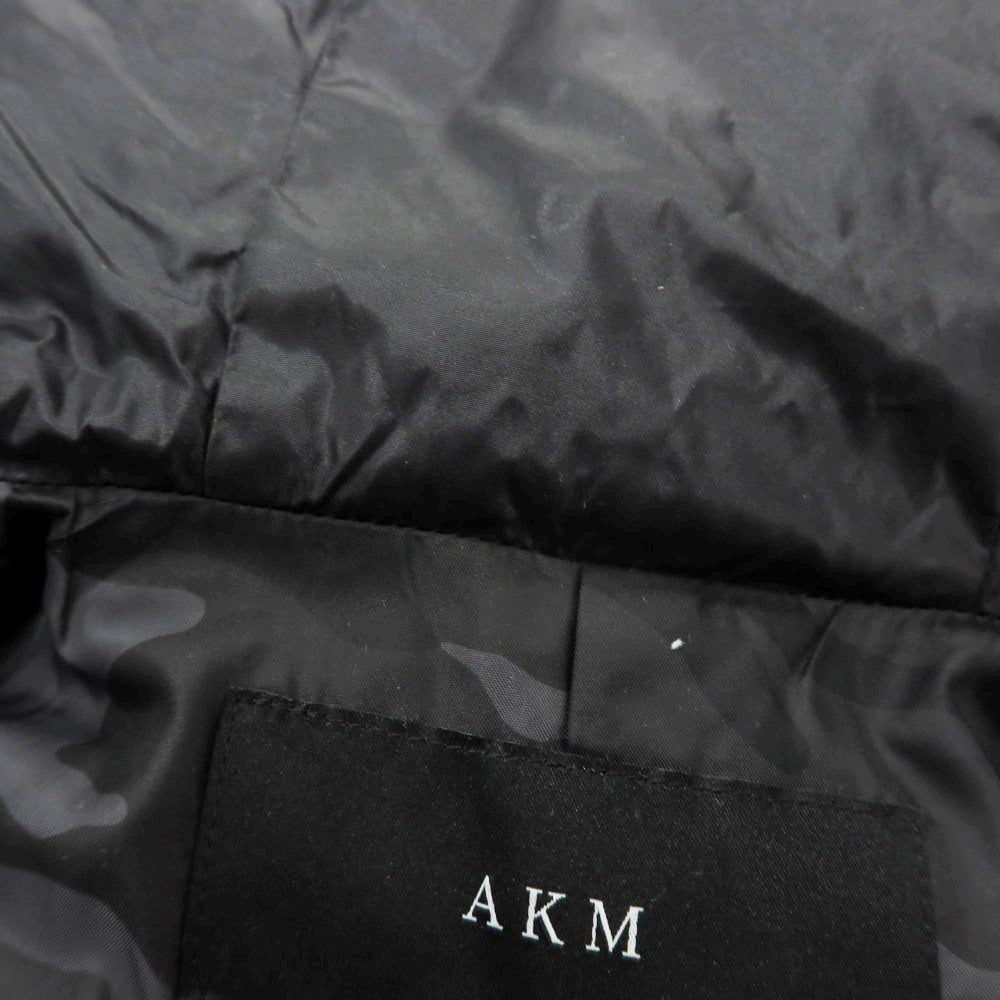 【中古】エーケーエム エイケイエム AKM ナイロン フーデッド ダウンジャケット ブルゾン ブラック【 M 】【 状態ランクB 】【 メンズ 】
