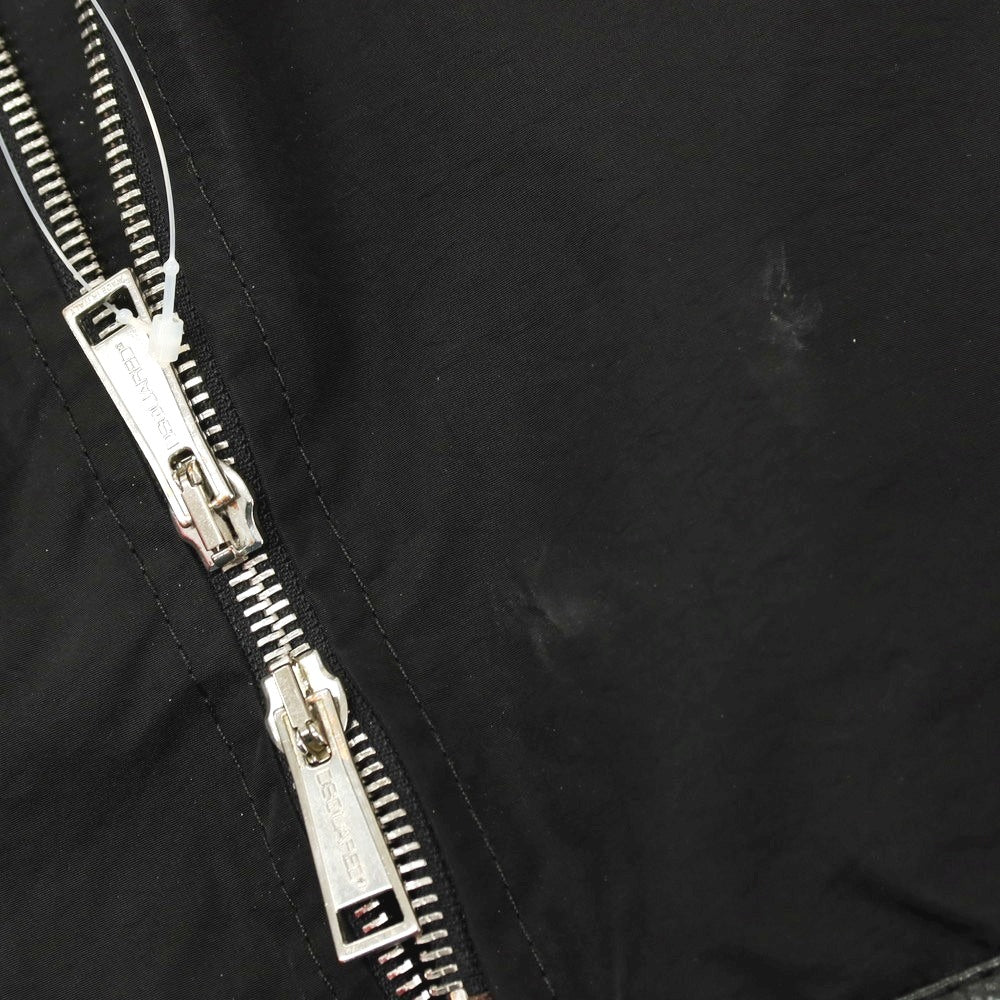 【中古】ディースクエアード DSQUARED2 ナイロンポリエステル ライダースジャケット ブラック【サイズ42】【 状態ランクC 】【 メンズ 】[BPD]