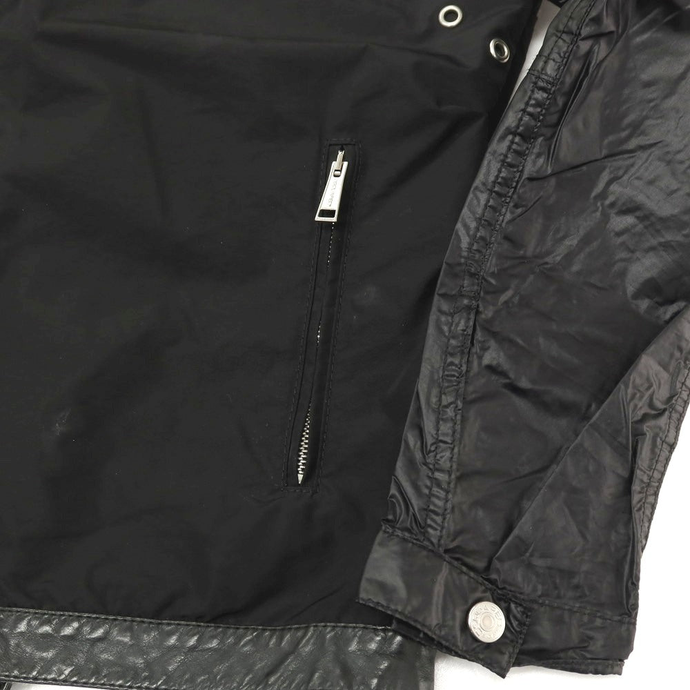 【中古】ディースクエアード DSQUARED2 ナイロンポリエステル ライダースジャケット ブラック【サイズ42】【 状態ランクC 】【 メンズ 】[BPD]