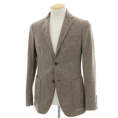 【中古】イレブンティ eleventy ストレッチ ウールナイロン 2B テーラードジャケット アッシュブラウン系【 44 】【 状態ランクD 】【 メンズ 】