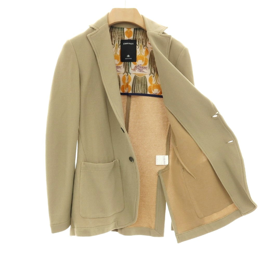 【中古】サンハウス SUN HOUSE コットンナイロン 2B カジュアルジャケット ライトオリーブ【サイズ44】【 状態ランクB 】【 メンズ 】