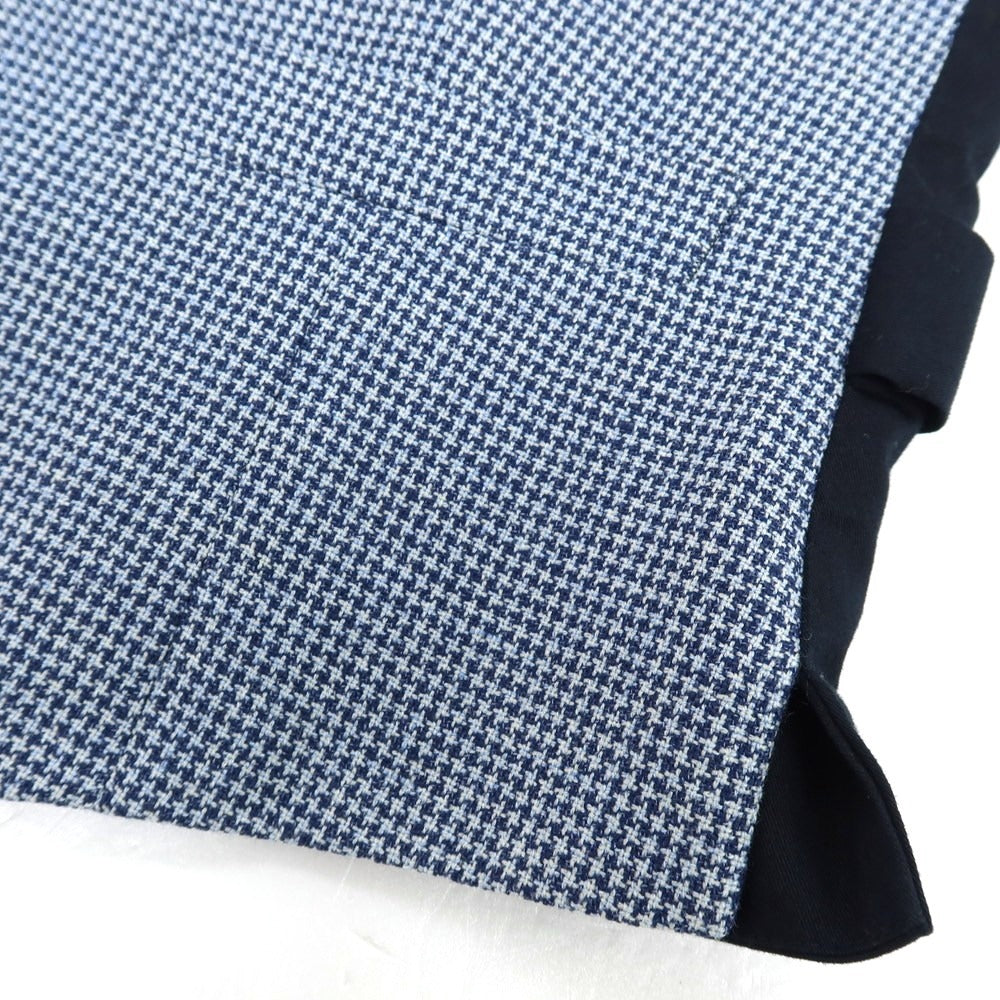 【中古】ラルディーニ LARDINI ウールリネン ハウンドトゥース カジュアル系ジレ ベスト ネイビーxホワイト【 44 】【 状態ランクB 】【 メンズ 】