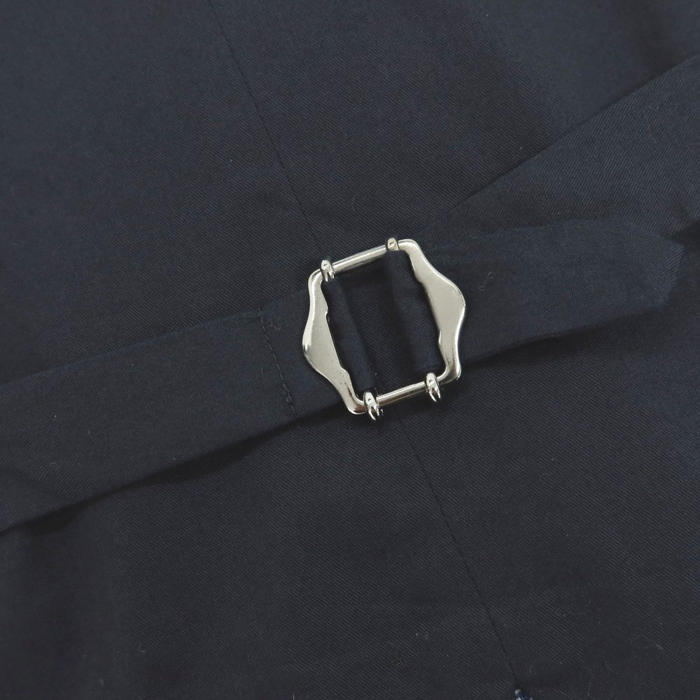 【中古】ラルディーニ LARDINI ウールリネン ハウンドトゥース カジュアル系ジレ ベスト ネイビーxホワイト【 44 】【 状態ランクB 】【 メンズ 】