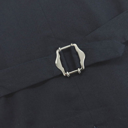 【中古】ラルディーニ LARDINI ウールリネン ハウンドトゥース カジュアル系ジレ ベスト ネイビーxホワイト【 44 】【 状態ランクB 】【 メンズ 】