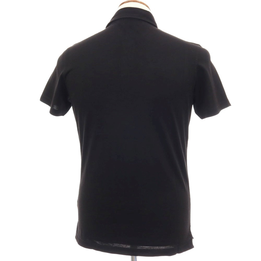 【中古】エポカウォモ EPOCA UOMO 鹿の子調コットン 半袖ポロシャツ ブラック【 サイズ46 】【 状態ランクB 】【 メンズ 】 [BPD]