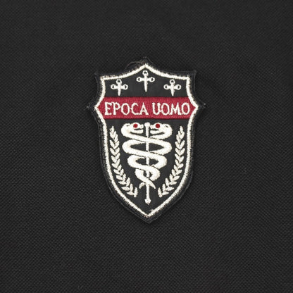 【中古】エポカウォモ EPOCA UOMO 鹿の子調コットン 半袖ポロシャツ ブラック【サイズ46】【 状態ランクB 】【 メンズ 】