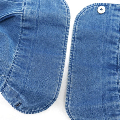 【中古】ジャンネット giannetto コットン ダンガリー バンドカラー カジュアルシャツ ブルー【 XS 】【 状態ランクC 】【 メンズ 】