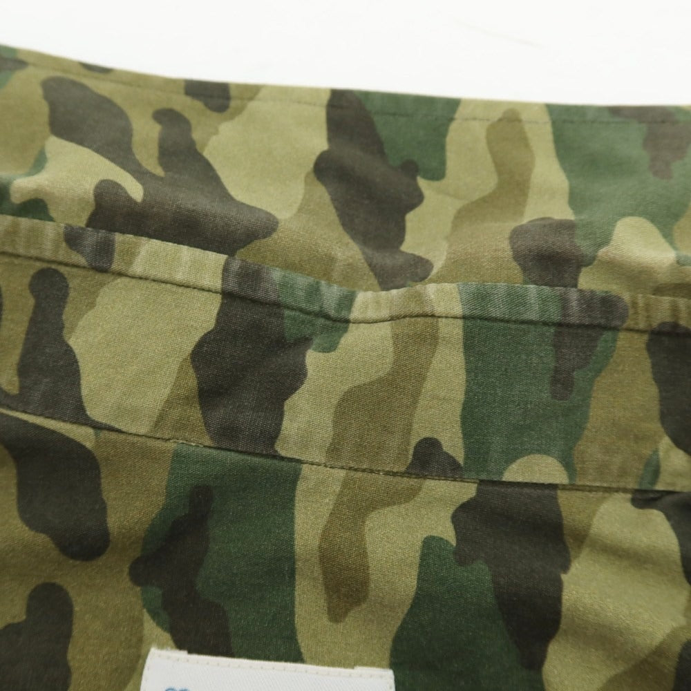 【中古】エリコフォルミコラ ERRICO FORMICOLA コットン カモフラ ボタンダウン カジュアルシャツ グリーン系【 37 】【 状態ランクC 】【 メンズ 】