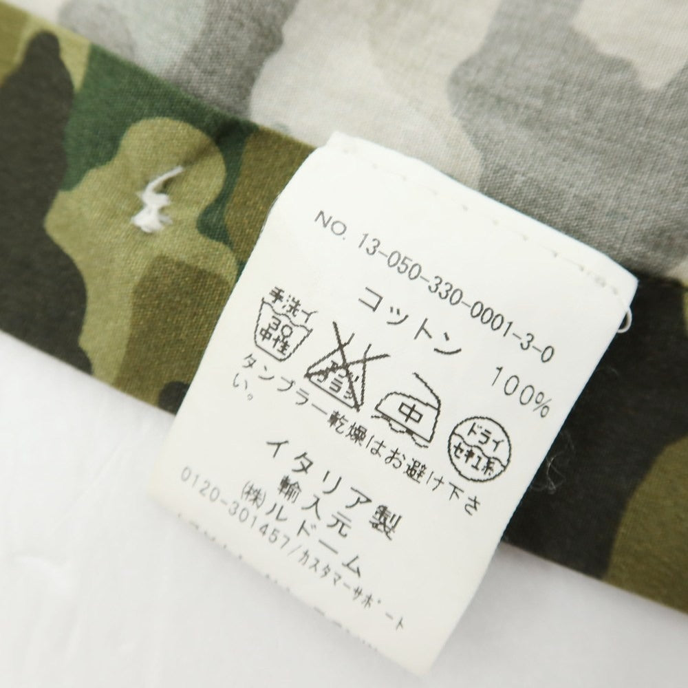 【中古】エリコフォルミコラ ERRICO FORMICOLA コットン カモフラ ボタンダウン カジュアルシャツ グリーン系【 37 】【 状態ランクC 】【 メンズ 】