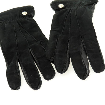 【中古】ジリオ フィオレンティーノ GIGLIO FIORENTINO レザー×ウール 手袋 ブラック【 8 1/2 】【 状態ランクC 】【 メンズ 】