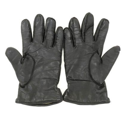 【中古】ジリオ フィオレンティーノ GIGLIO FIORENTINO レザー×ウール 手袋 ブラック【 8 1/2 】【 状態ランクC 】【 メンズ 】
