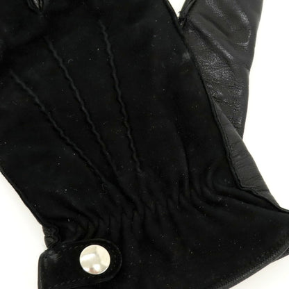 【中古】ジリオ フィオレンティーノ GIGLIO FIORENTINO レザー×ウール 手袋 ブラック【 8 1/2 】【 状態ランクC 】【 メンズ 】