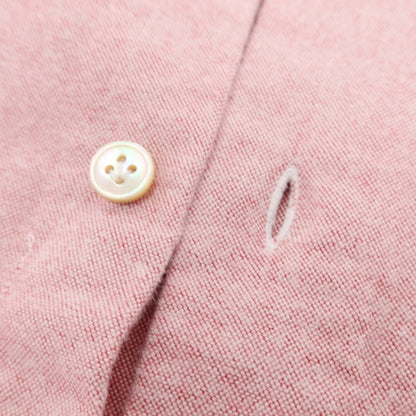 【中古】ルイジ ボレッリ Luigi Borrelli コットン ホリゾンタルカラー カジュアルシャツ ピンク【 S 】【 状態ランクB 】【 メンズ 】