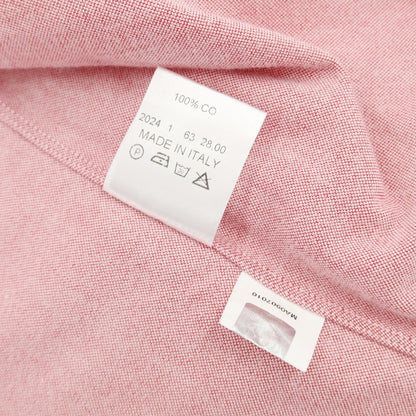 【中古】ルイジ ボレッリ Luigi Borrelli コットン ホリゾンタルカラー カジュアルシャツ ピンク【 S 】【 状態ランクB 】【 メンズ 】