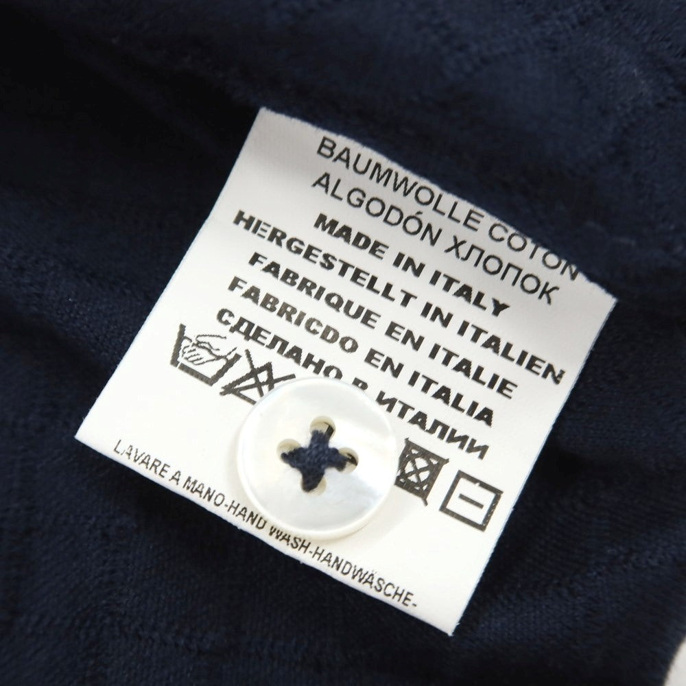 【中古】バルバ BARBA CLUTO コットン ワイドカラー カジュアルシャツ ネイビー【 38 】【 状態ランクB 】【 メンズ 】