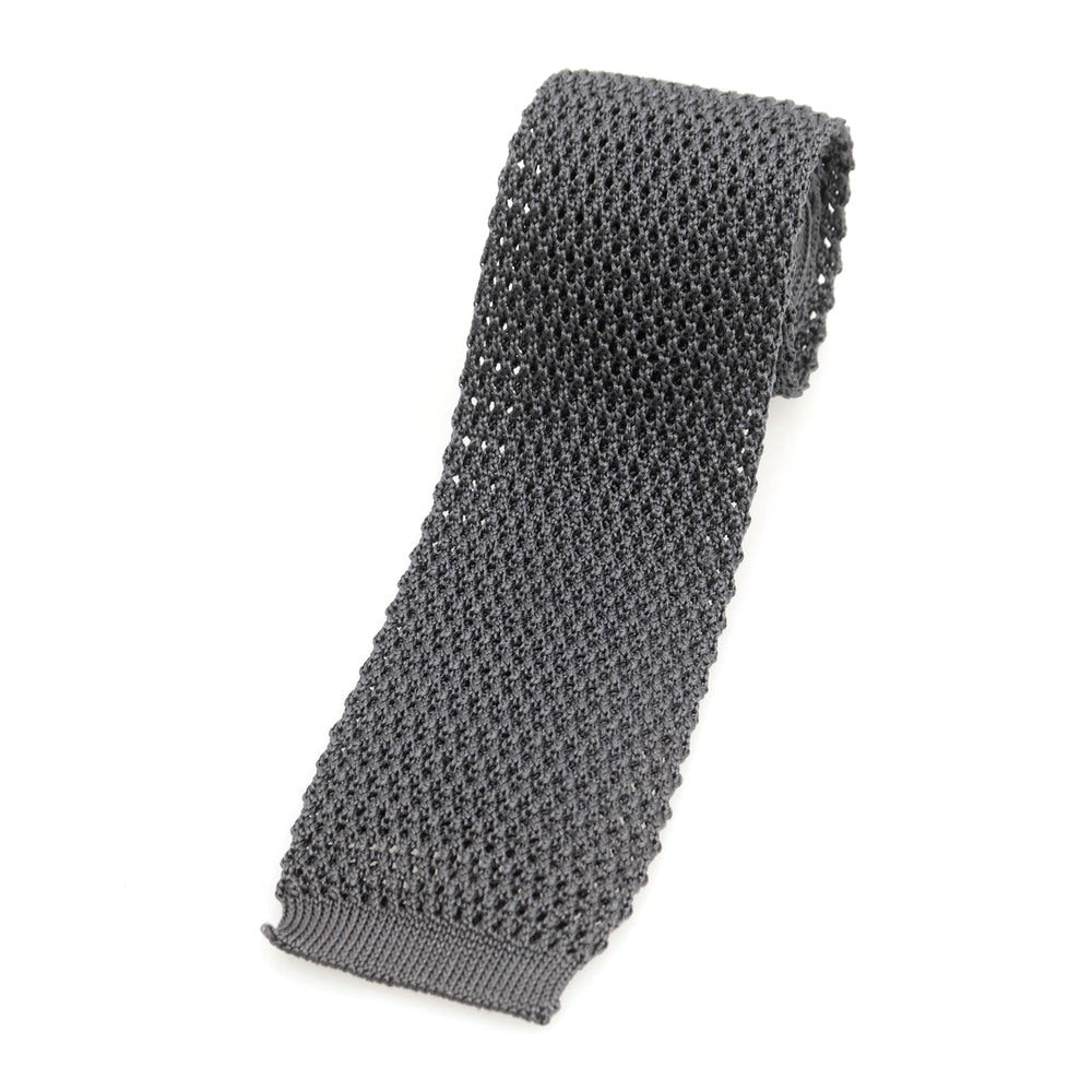 【中古】クリケット CRICKET シルク ニットタイ ネクタイ グレー【 状態ランクB 】【 メンズ 】