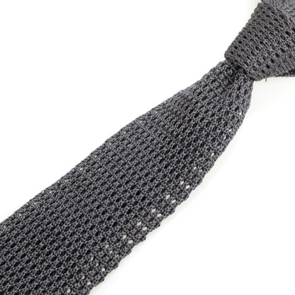 【中古】クリケット CRICKET シルク ニットタイ ネクタイ グレー【 状態ランクB 】【 メンズ 】