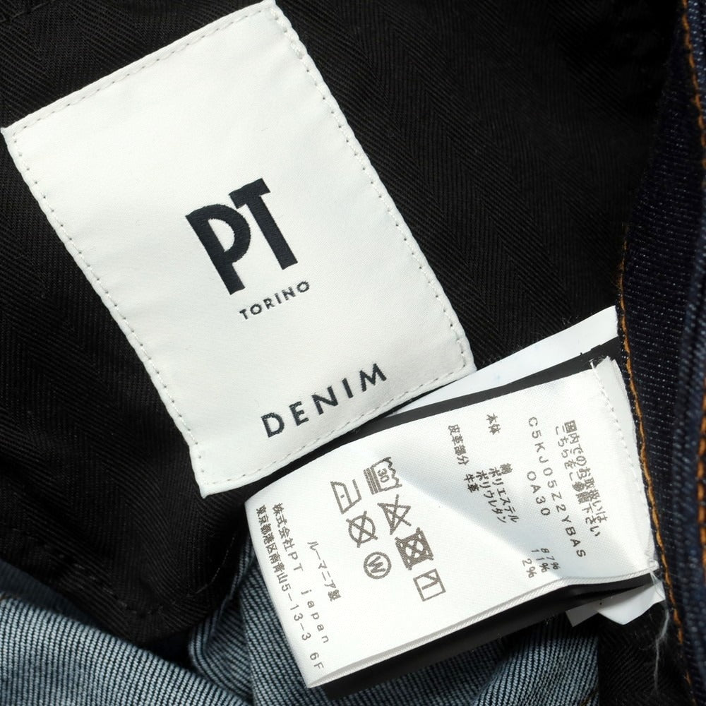 【中古】ピーティートリノ デニム PT TORINO DENIM ROCK ストレッチ コットンポリエステル デニムパンツ ジーンズ ネイビー【サイズ29】【 状態ランクA 】【 メンズ 】[BPD]