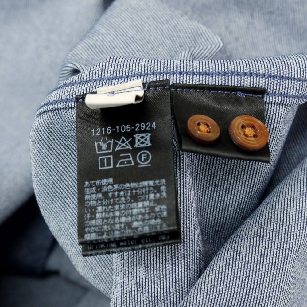 【中古】ビューティアンドユースユナイテッドアローズ BEAUTY&amp;YOUTH UNITED ARROWS コットンポリエステルポリウレタン ジャージー ボタンダウン 半袖シャツ ネイビー【サイズS】【 状態ランクB 】【 メンズ 】[DPD]