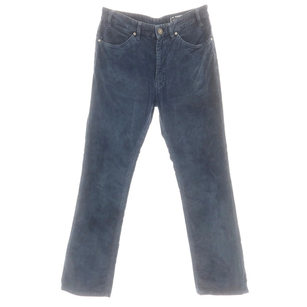 【中古】ピーティートリノ デニム PT TORINO DENIM BAND ストレッチ コットン 細畝 コーデュロイパンツ ネイビー【 30 】【 状態ランクC 】【 メンズ 】