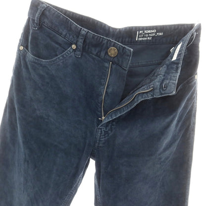 【中古】ピーティートリノ デニム PT TORINO DENIM BAND ストレッチ コットン 細畝 コーデュロイパンツ ネイビー【 30 】【 状態ランクC 】【 メンズ 】