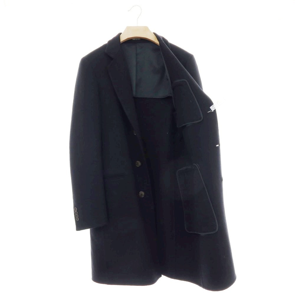【中古】ジョルジオアルマーニ GIORGIO ARMANI カシミヤ チェスターフィールドコート ブラック【 サイズ46 】【 状態ランクB 】【 メンズ 】 [APD]