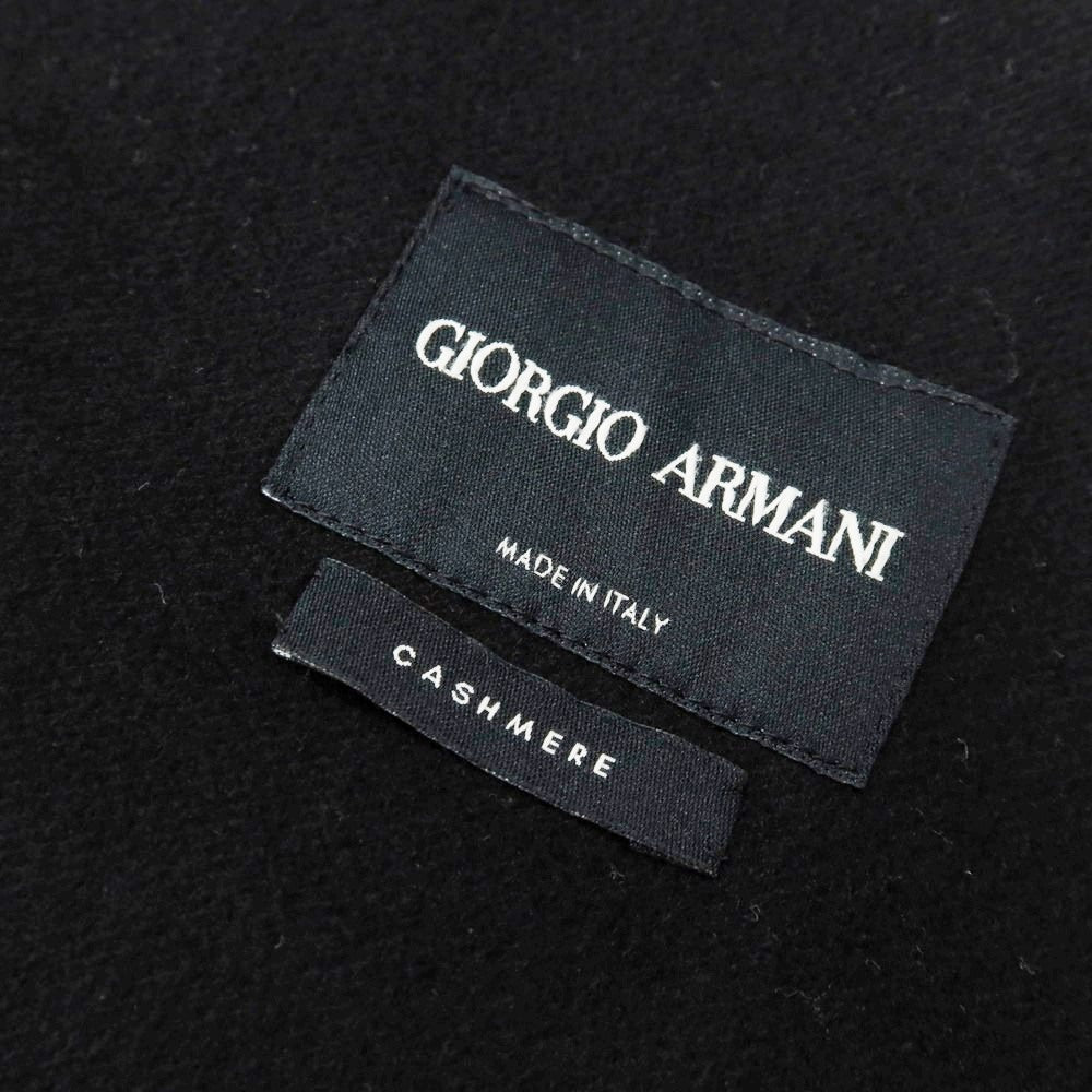 【中古】ジョルジオアルマーニ GIORGIO ARMANI カシミヤ チェスターフィールドコート ブラック【 サイズ46 】【 状態ランクB 】【 メンズ 】 [APD]