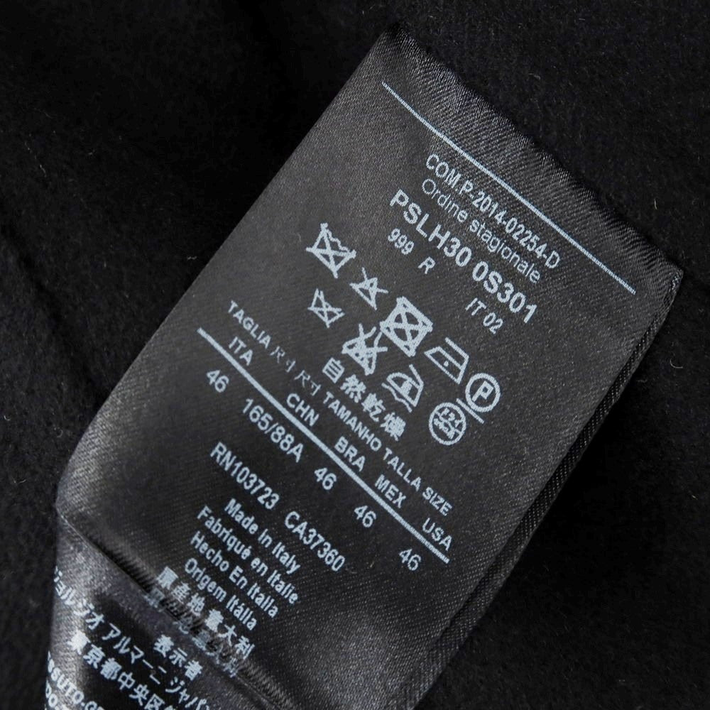 【中古】ジョルジオアルマーニ GIORGIO ARMANI カシミヤ チェスターフィールドコート ブラック【 サイズ46 】【 状態ランクB 】【 メンズ 】 [APD]