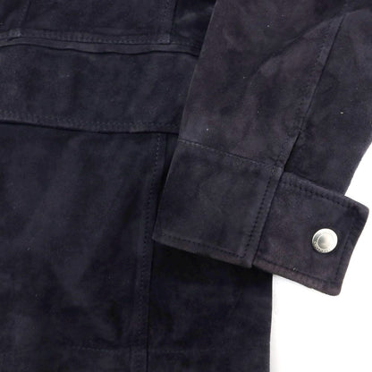 【中古】ブルネロクチネリ Brunello Cucinelli スエード レザーブルゾン ネイビー【 XS 】【 状態ランクD 】【 メンズ 】