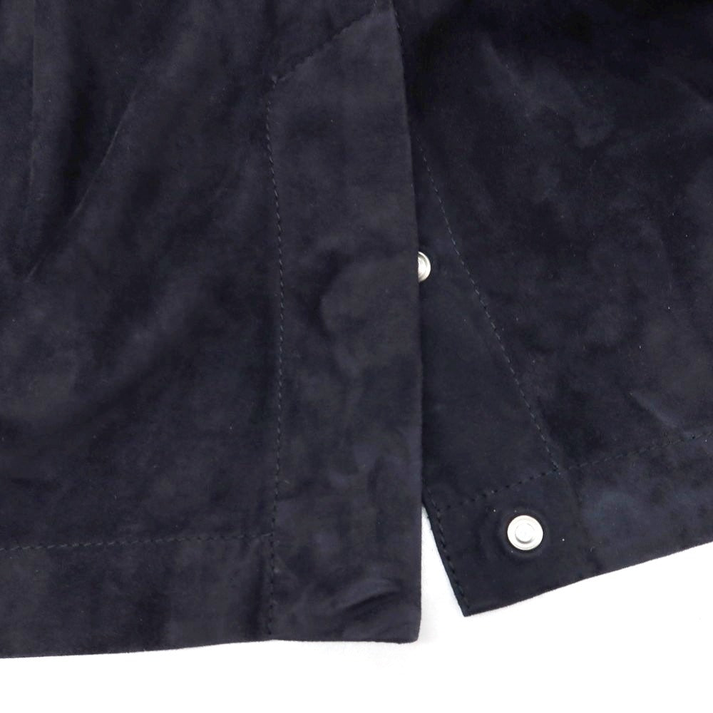 【中古】ブルネロクチネリ Brunello Cucinelli スエード レザーブルゾン ネイビー【 XS 】【 状態ランクD 】【 メンズ 】