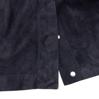 【中古】ブルネロクチネリ Brunello Cucinelli スエード レザーブルゾン ネイビー【 XS 】【 状態ランクD 】【 メンズ 】