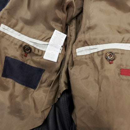 【中古】ブルネロクチネリ Brunello Cucinelli スエード レザーブルゾン ネイビー【 XS 】【 状態ランクD 】【 メンズ 】